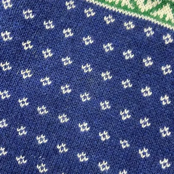 Vintage LL Bean Nordic Fair Isle Pattern Ski Holiday Sweater Christmas Knit USA - Picture 7 of 10